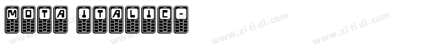mota italic字体转换